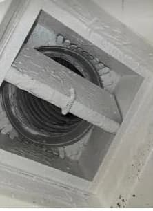 The same duct opening after restoration