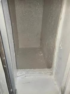 The same rectangular duct surface after restoration